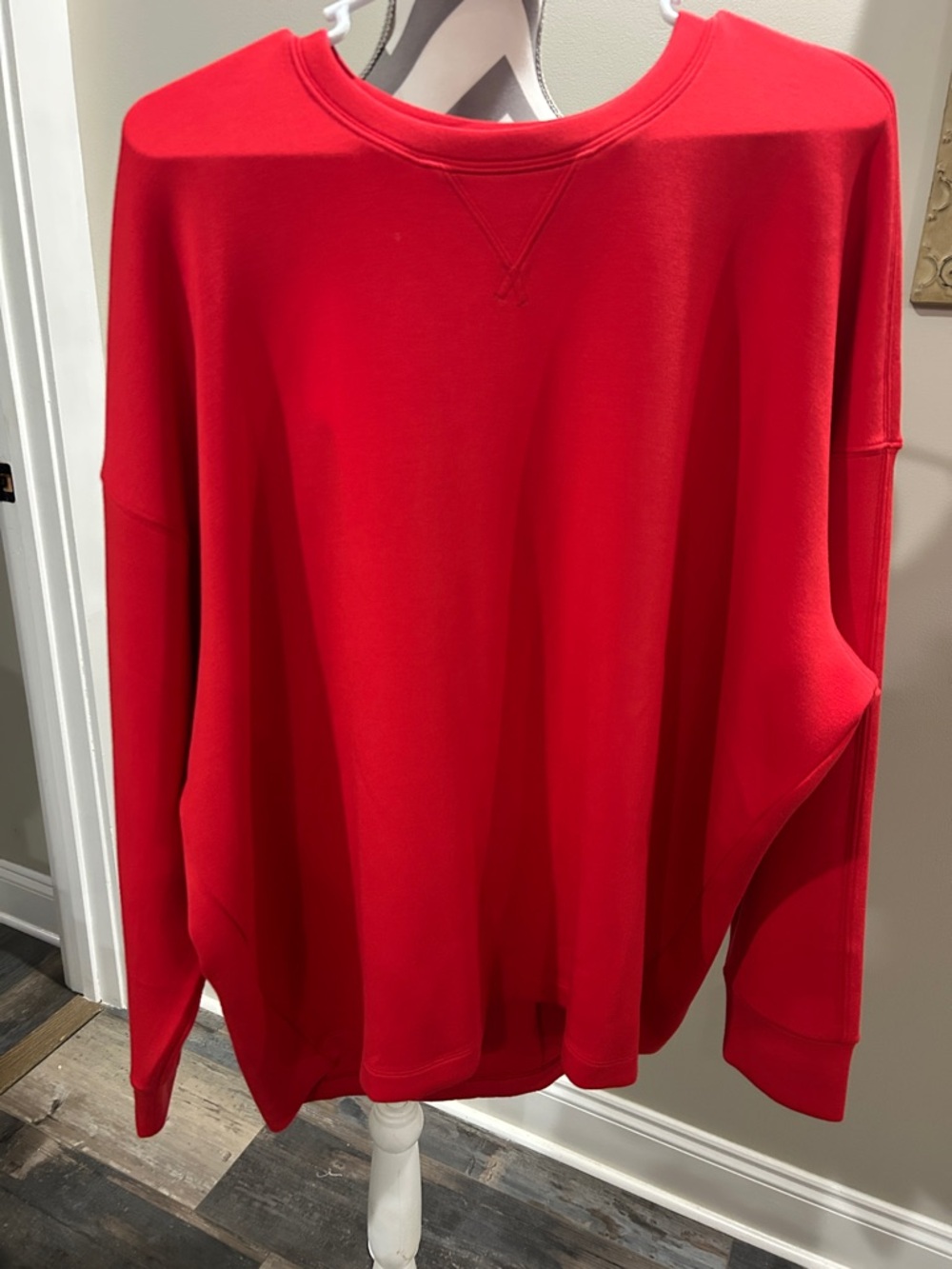 SPANX Women’s Red Crewneck Pullover